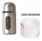 Set X12 Especieros Saleros Frascos Acero Inoxidable Y Vidrio - Imagen 3