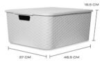 Pack Por 3 Caja Canasto Organizadora Grande Simil Rattan - Imagen 12