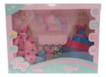 Juguete Set 2 Muñecas 30cm Tiny Fashion Vestidos Accesorios - Imagen 9
