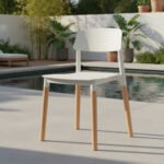Silla Plastica Apilable Nordica Reforzada Patas Madera B&m