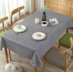 Mantel Mesa Rectangular Simil Lino Cuadrille 200 X 150 - Imagen 2