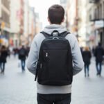 Mochila Escolar Viaje Porta Notebook 3 Cierres 40x25x18 Color Negro Diseño De La Tela Liso - Imagen 7