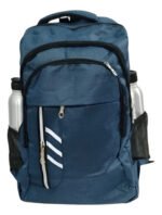 Mochila Clasica Estilo Escolar 46x31x14 Reforzada Urbana Color Azul Diseño De La Tela Liso - Imagen 2