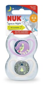 Set 2 Chupetes Bebe Space Nuk Luminoso 0-6m 6-18m Babymovil - Imagen 2