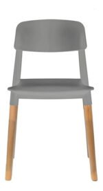 Silla Plastica Apilable Nordica Reforzada Patas Madera B&m - Imagen 11