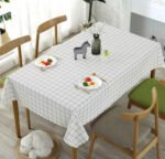 Mantel Mesa Rectangular Simil Lino Cuadrille 200 X 150