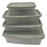 Set 4 Taper Contenedor Hermeticos Con Tapa Frezzer Microonda - Imagen 12