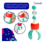 Cunero Huanger Didactico Soporte Universal Sonajero Colgante Multicolor Único - Imagen 6