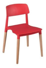 Silla Plastica Apilable Nordica Reforzada Patas Madera B&m - Imagen 19
