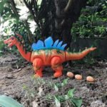 Juguete Dinosaurio 2 Cabezas Luz Sonido Camina Huevos 38 Cm - Imagen 5