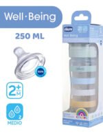 Mamadera Well-being Chicco- Flujo Medio 250 Ml Varon Color Verde - Imagen 2