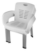 Silla Syrah Con Apoyabrazos Patas De Aluminio Reforzada - Imagen 4