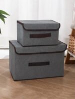 Cajas Plegables De Tela Organización Del Hogar Contenedores - Imagen 2