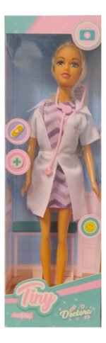 Juguete Muñeca 30cm Articulada Tiny Doctora Pediatra Nena