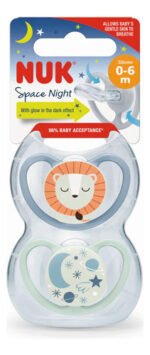 Set 2 Chupetes Bebe Space Nuk Luminoso 0-6m 6-18m Babymovil - Imagen 8