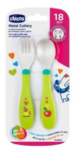 Cubiertos Bebés Acero Inoxidable 18m+ Chicco Babymovil - Imagen 2