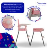 Mega Baby Doha Silla Bebé 3 En 1 Convertible Booster Silla Convertible Color Rosa - Imagen 2023