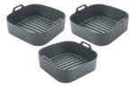 Moldes X3 Silicona Freidora Aire Airfryer Antiadherente Gris