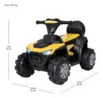 Cuatriciclo Infantil Mega Baby Batería 6v Con Música Amarillo - Imagen 1566