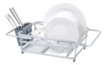 Escurridor Secaplatos Premium Extensible Cubiertos Plateado Plateado