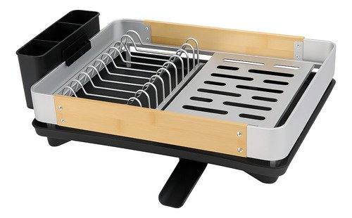 Escurridor Secaplatos Aluminio Madera C/bandeja Único Único
