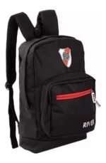 Mochila Escolar Urbana Club Colegio Afa Argentina River Boca Bolsillo Negro River Liso