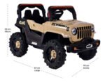 Auto Jeep A Batería 4x4 Con Luz Y Sonido Radio Control 12v Color Beige