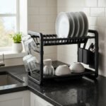 Escurridor Seca Platos Negro Premium Aluminio Doble Negro Negro - Imagen 333