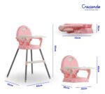 Mega Baby Doha Silla Bebé 3 En 1 Convertible Booster Silla Convertible Color Rosa - Imagen 5986
