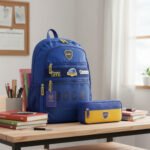 Combo Set Mochila Reforzada + Cartuchera Escolar Boca Junior Azul Boca Junior