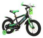 Bicicleta Infantil Bmx Rodado 12 Con Rueditas Color Black - Verde 12