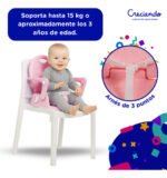 Mega Baby Doha Silla Bebé 3 En 1 Convertible Booster Silla Convertible Color Rosa - Imagen 1649