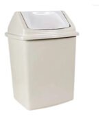 Cesto Tacho De Residuos 12 Litros Basura Tapa Vaiven Blanco