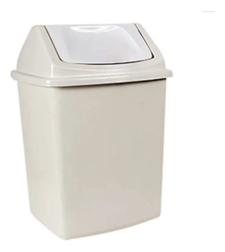 Cesto Tacho De Residuos 18 Litros Basura Tapa Vaiven Blanco