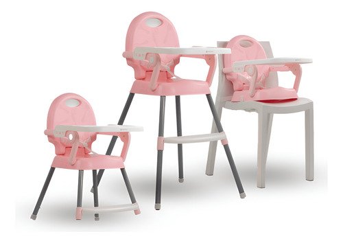 Mega Baby Doha Silla Bebé 3 En 1 Convertible Booster Silla Convertible Color Rosa