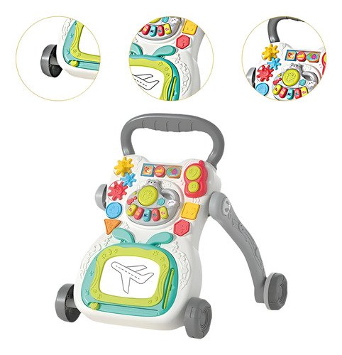 Andador Caminador Bebe Cici Sonidos Babymovil Full Color Rosa