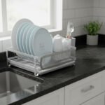 Escurreplatos De Aluminio Con Bandeja Y Cubertero Gris Gris - Imagen 1120