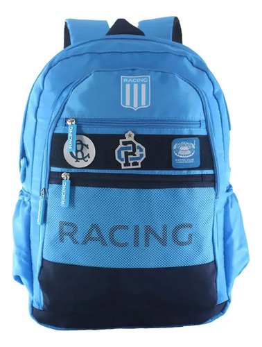 Mochila Escolar Deportiva Racing Club Original Reforzada 28l Celeste Racing