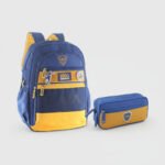 Combo Set Mochila Reforzada + Cartuchera Escolar Boca Junior Amarillo Boca Junior - Imagen 516