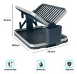 Escurridor Platos Aluminio Plegable 2 Niveles Azul Y Gris Azul Y Gris - Imagen 1951